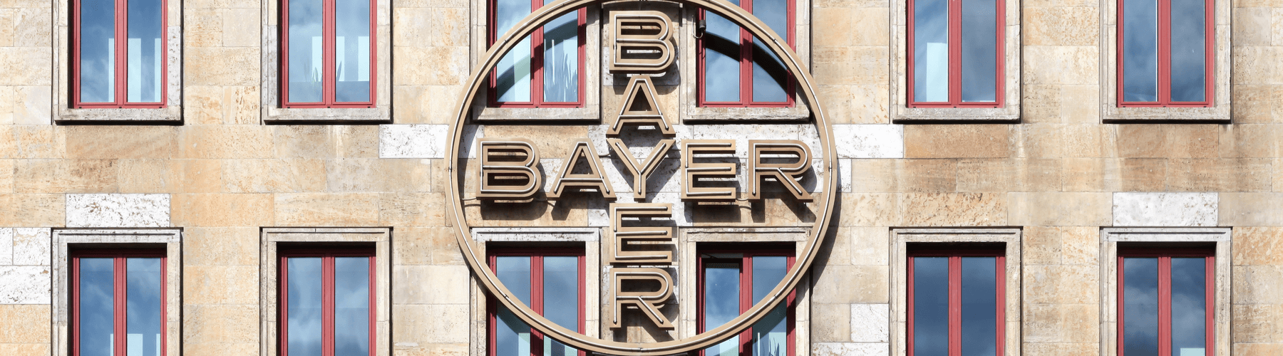 Bayer logo on building