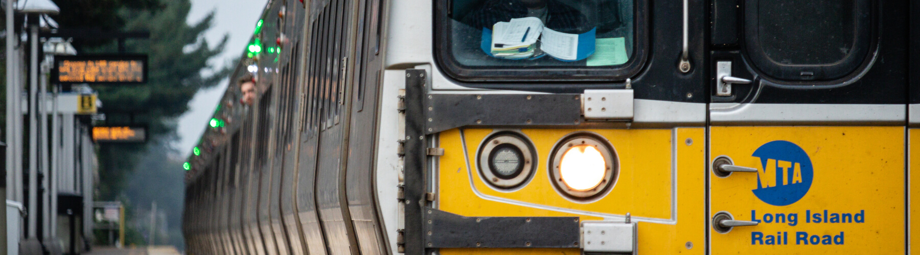 New York's MTA subway car close up 