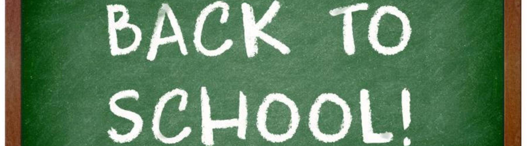 Back to school written on chalkboard