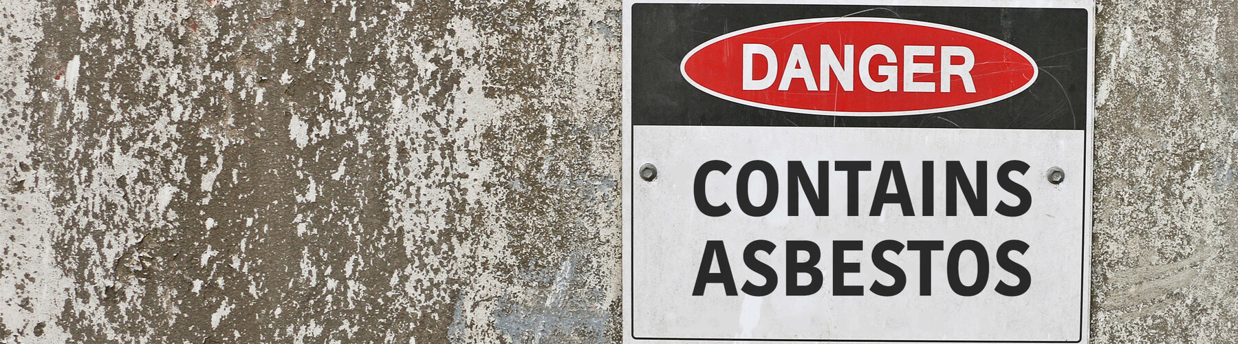 danger, contains asbestos sign