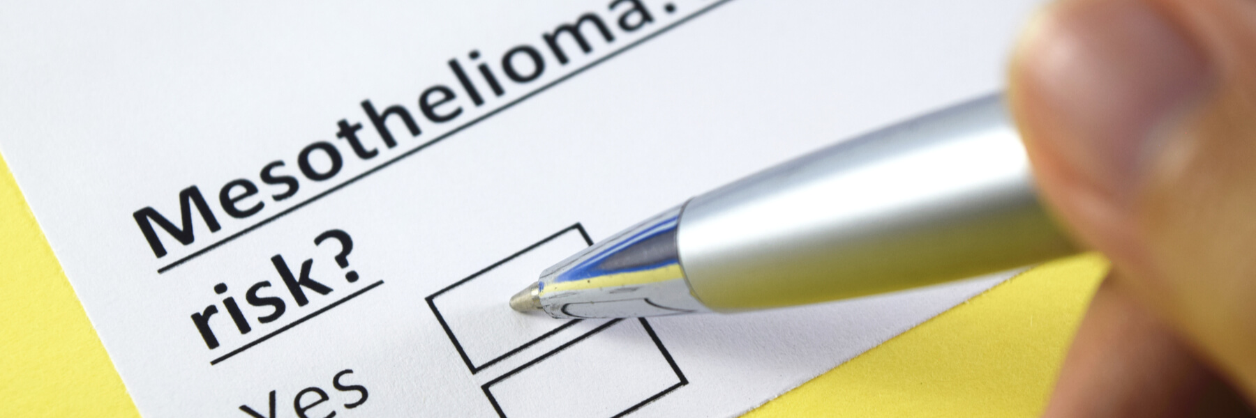 Check box for risk of mesothelioma form, checked yes