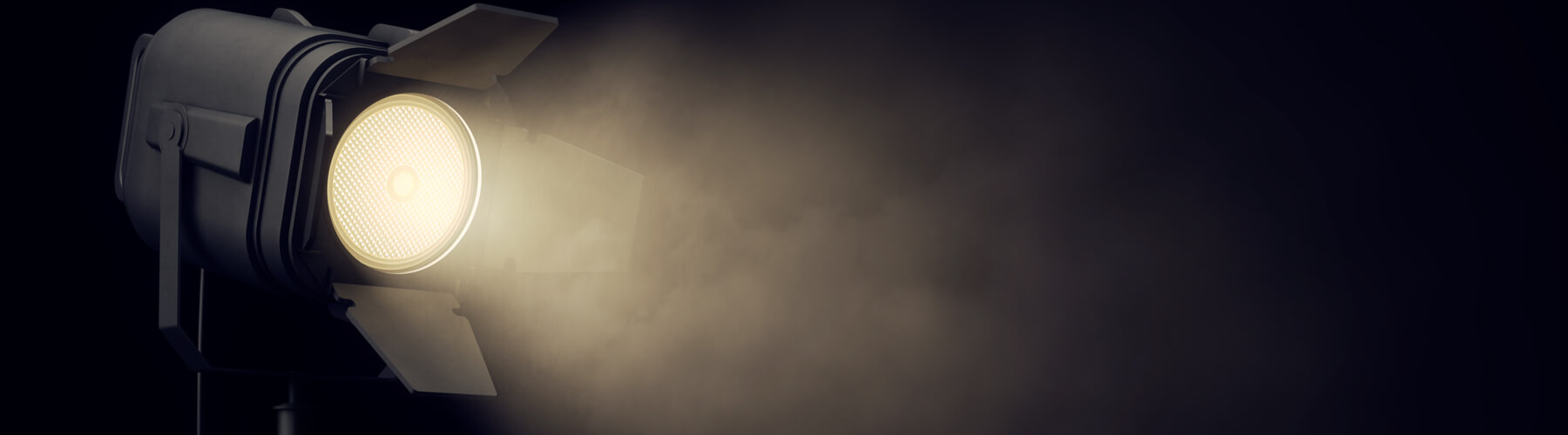 spotlight on dark background
