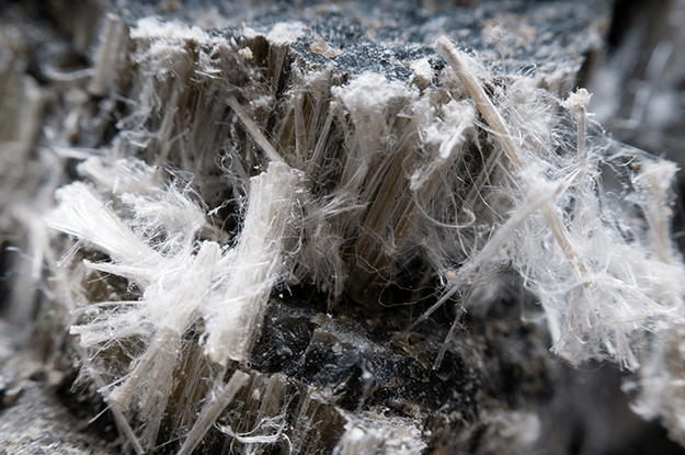 Asbestos fibers.