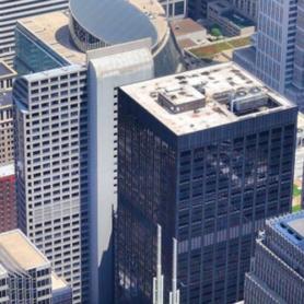 Office buildings, aerial view of 120 Lasalle office buildings