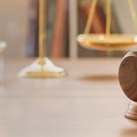 gavel and weights representing justice