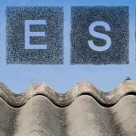 asbestos concept, roofing