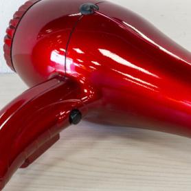 red blow dryer, hair dryer, isolated