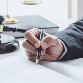Consultation and conference of Male lawyer and professional businesswoman working and discussion having at law firm in office. Concepts of law, law firm, personal injury, lawyer