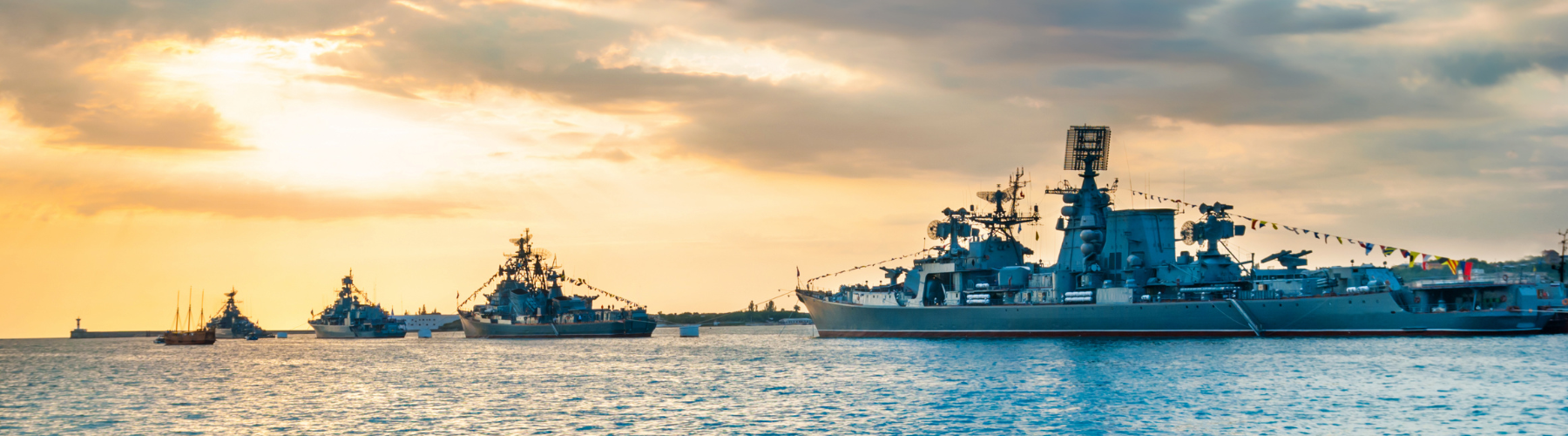 Ships in the sea
