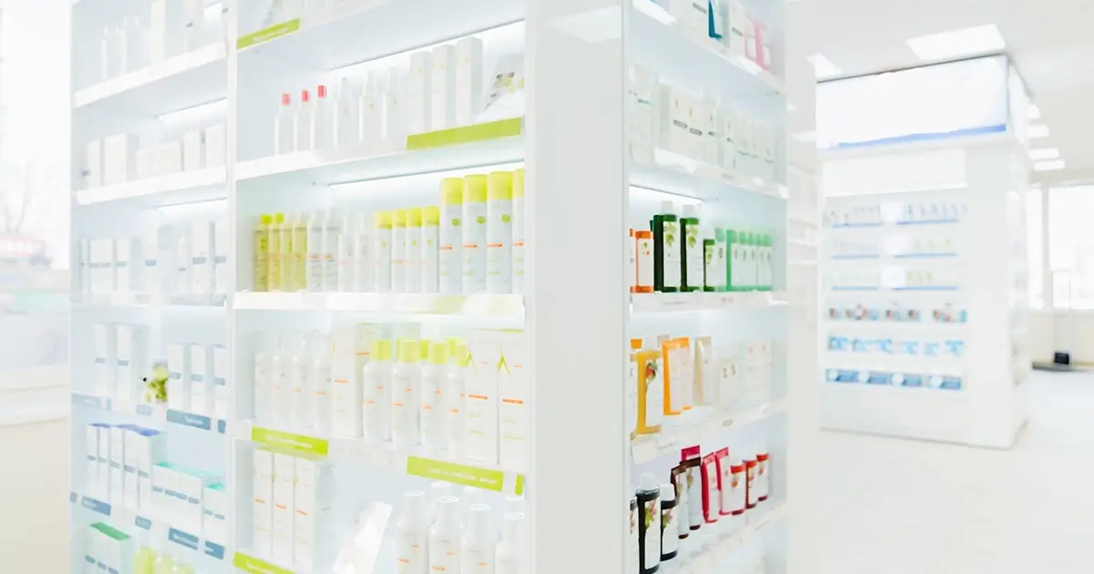 Products at a retail shop