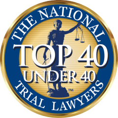 Badge of The National Top 40 Under 40 Trail Lawyers